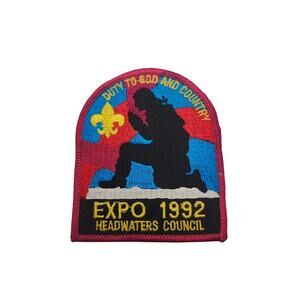 1992 Boy Scouts Headwaters Council EXPO Patch - Duty to God and Country BSA